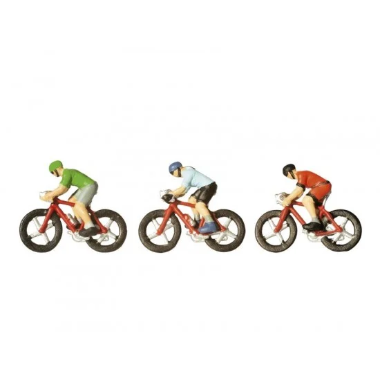 NOCH 45897 TT Scale Racing Cyclists (w/racing bikes) - Model Figures