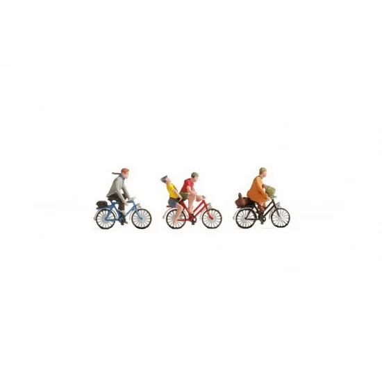 NOCH 45898 TT Scale Cyclists Assembled and Painted Miniatures - Model Figures