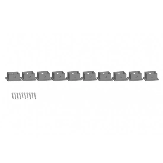 NOCH 53900 HO, TT, N Scale Easy-Track Railway - Base Plate (10pcs, 16 mm x 16 mm x 1 mm)