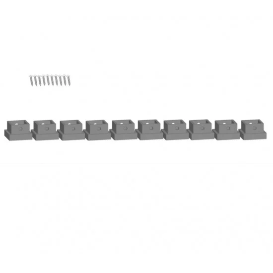 NOCH 53901 HO, TT, N Scale Easy-Track Railway - Base Plate (10pcs, 16 mm x 16 mm x 4 mm)