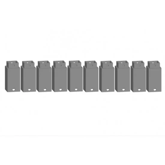 NOCH 53905 HO, TT, N Scale Easy-Track Railway - Pillar Element (10pcs, 16 mm x 16 mm x 29 mm)