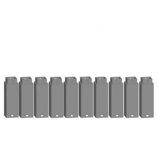 NOCH 53906 HO, TT, N Scale Easy-Track Railway - Pillar Element (10pcs, 16 mm x 16 mm x 43.5 mm)