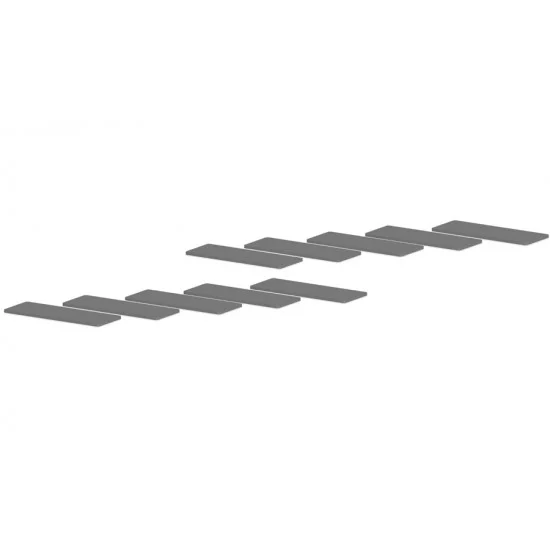 NOCH 53911 HO, TT, N Scale Easy-Track Railway - Route Connecting Element (10pcs, 30x80x2 mm)