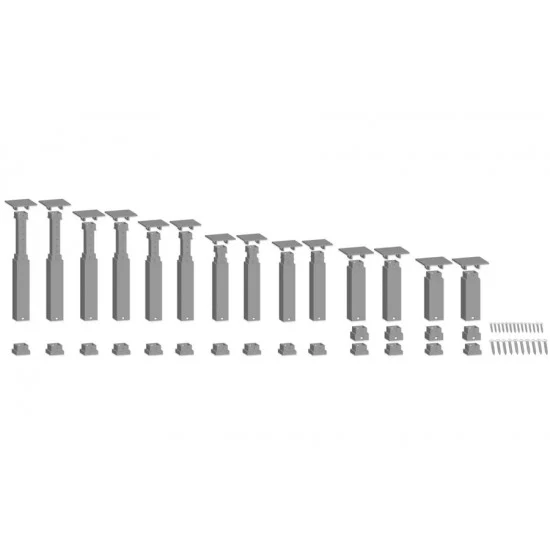 NOCH 53941 HO, TT, N Scale Easy-Track Railway - 'Incline' Pillar Set (height: 63.25 mm - 150.25 mm)