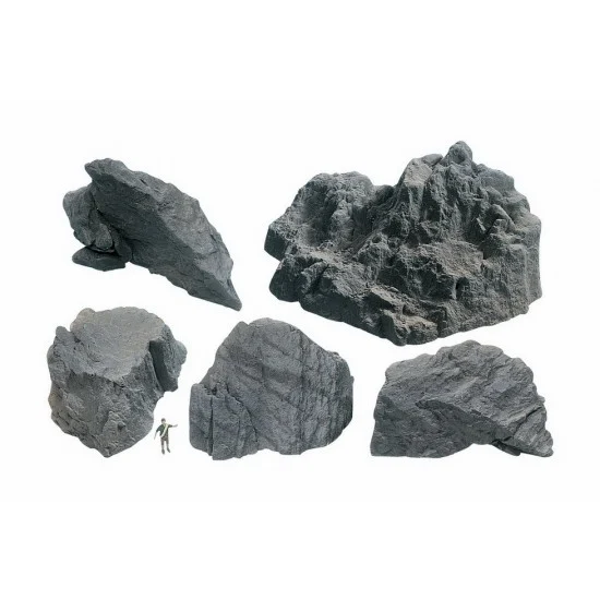 NOCH 58451 HO/TT/N Rock Pieces "Granite" (5pcs) - Scenics & Diorama