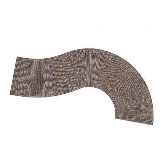 NOCH 60316 HO Scale Structured Curve "Cobblestone" (7.5 cm wide, approx. 32 cm long) - Scenics & Diorama
