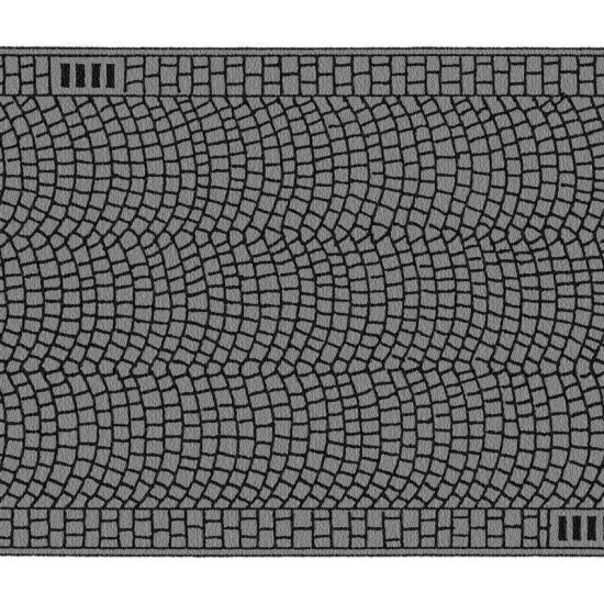 NOCH 60722 HO Scale Cobbled Pavement (100 x 6.6cm) - Scenics & Diorama