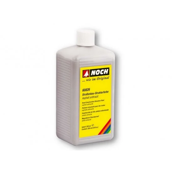 NOCH 60826 Structured Road Construction Paint Anthracite (250ml) - Hobby & Model Paints