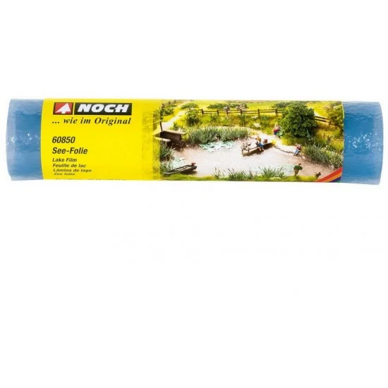NOCH 60850 Lake Film (blue, with wave shape, 41 x 26 cm) - Scenics & Diorama