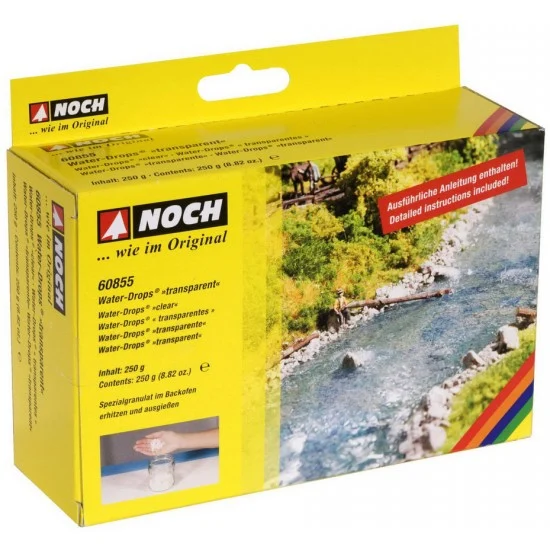 NOCH 60855 Water Drops "Clear" (250g, for approx. 300ml) - Hobby & Model Paints