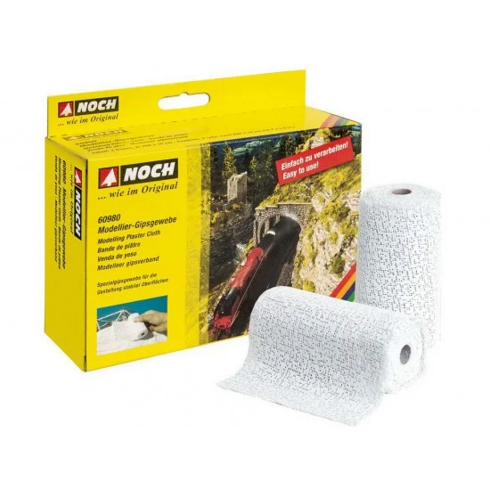NOCH 60980 Modelling Plaster Cloth (2 rolls of 200 x 10 cm) - Scenics & Diorama