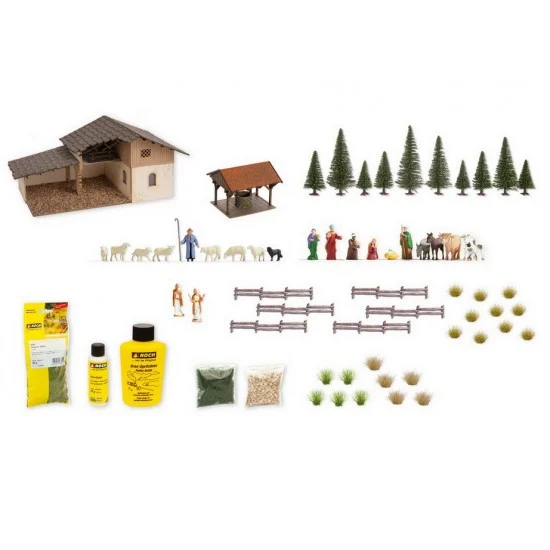 NOCH 65591 HO Scale Handicraft Advent Calendar "Christmas Manger" - Scenics & Diorama