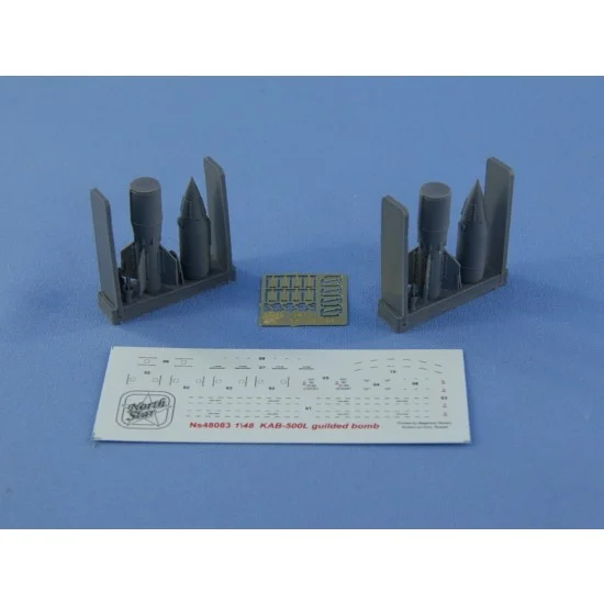 North Star NS48083 1/48 KAB-500L Laser-Guided Bomb (2 Sets, Resin+PE+Decal)