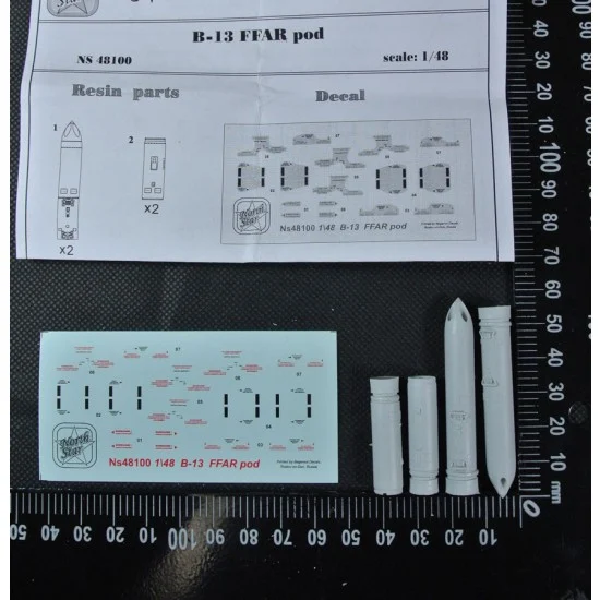 North Star NS48100 1/48 Soviet 5-Tube Launchers B-13L (2pcs, with Decal)
