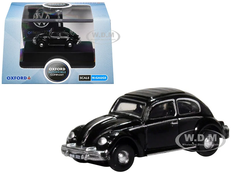 Volkswagen Beetle Black 1/148 (N) Scale Diecast Model Car by Oxford Diecast - Volkswagen Models