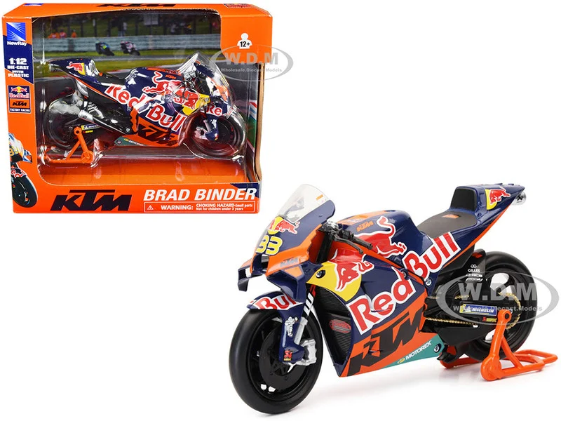 KTM RC16 Motorcycle #33 Brad Binder MotoGP "Red Bull KTM Factory Racing" 1/12 Diecast Model by New Ray - KTM Motorcycles