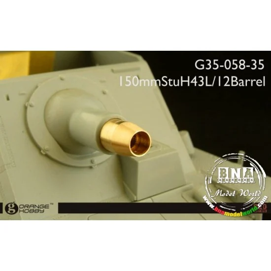Orange Hobby G35-058 1/35 150mm StuH 43 L/12 Gun Barrel for Brummbar for Dragon kit