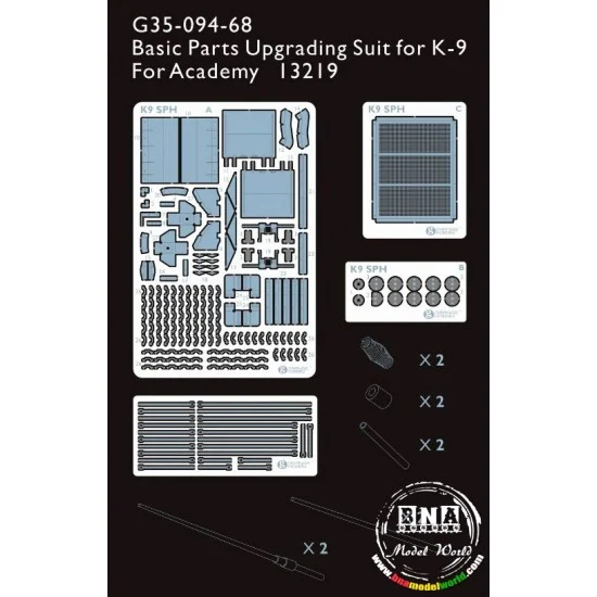 Orange Hobby G35-094 Detail-up Parts for 1/35 K-9 for Academy 13219
