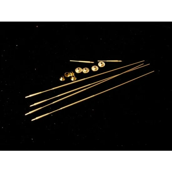 Orange Hobby G35-120 1/35 Universal Antenna for Modern Russia Combat Vehicle (4 Sets: 14 Metal Parts)