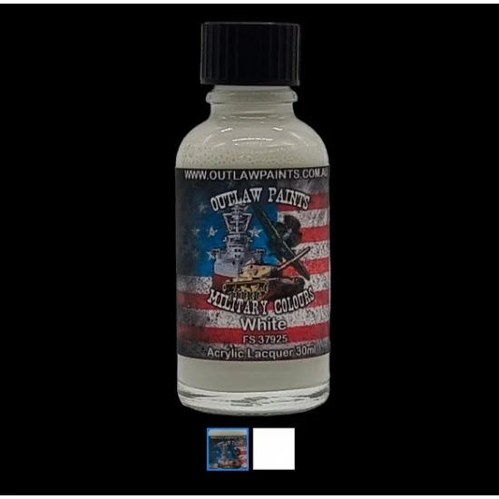 Outlaw Paints 103MIL US Military Colour - #White OP103 FS37925 (30ml, acrylic lacquer)