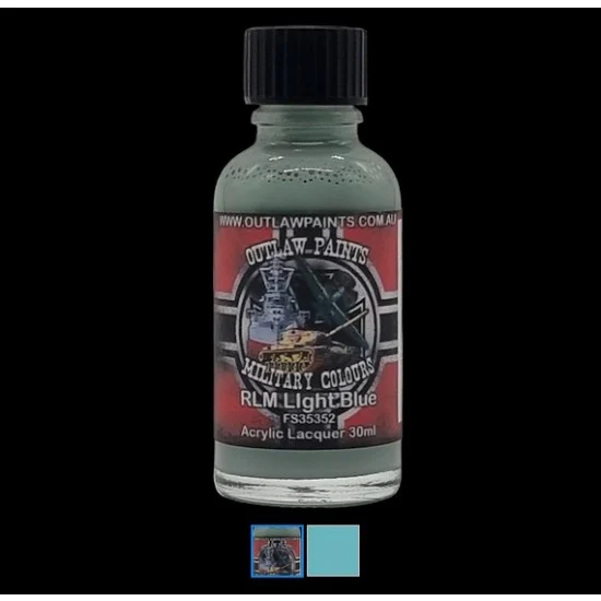 Outlaw Paints 108MIL German Military Colour - #RLM Light Blue (30ml, acrylic lacquer)