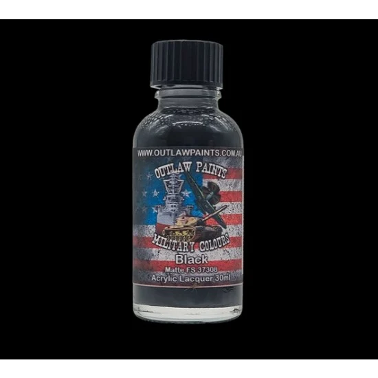 Outlaw Paints 12MIL US Military Colour - #Black OP12 FS37308 (30ml, acrylic lacquer)