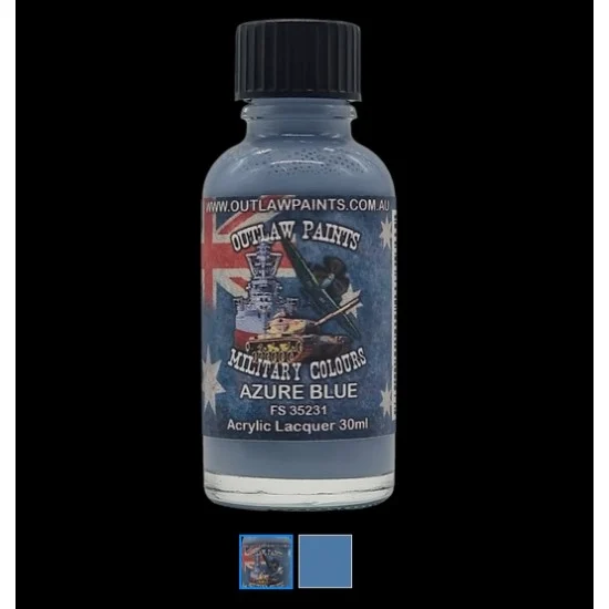 Outlaw Paints 132MIL Australian Military Colour - #Azure Blue FS35231 (30ml, acrylic lacquer)