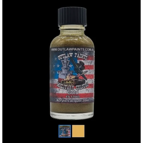 Outlaw Paints 39MIL US Military Colour - #Gold OP39 FS34272 (30ml, acrylic lacquer)