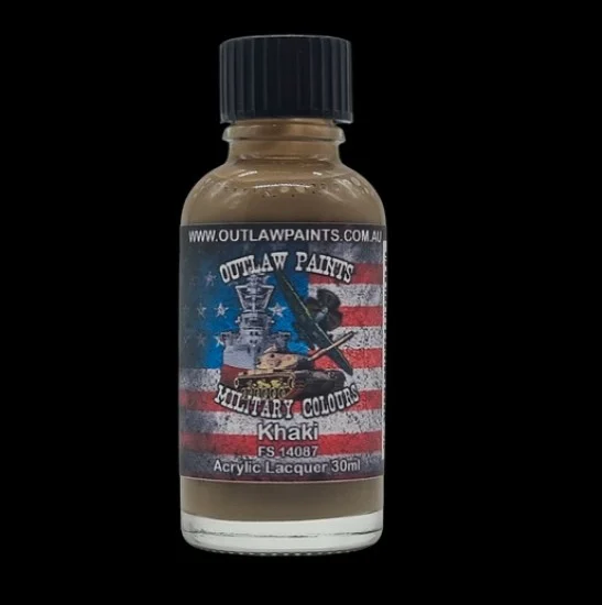Outlaw Paints 48MIL US Military Colour - #Khaki OP48 FS14087 (30ml, acrylic lacquer)