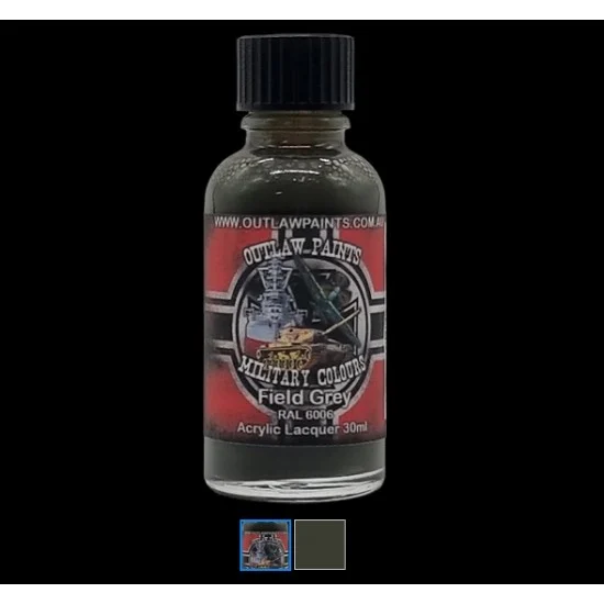 Outlaw Paints 65MIL German Military Colour - #Field Grey RAL6006 (30ml, acrylic lacquer)