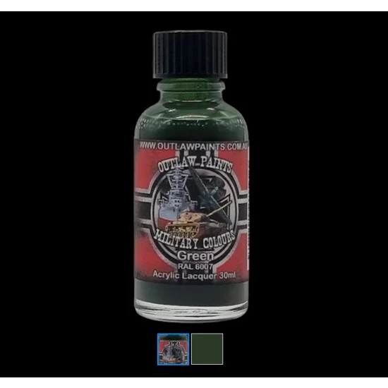Outlaw Paints 66MIL German Military Colour - #Green RAL6007 (30ml, acrylic lacquer)