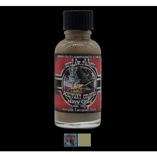 Outlaw Paints 68MIL German Military Colour - #Navy Grey RAL7002 (30ml, acrylic lacquer)