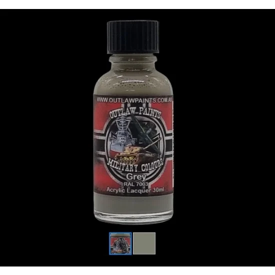 Outlaw Paints 69MIL German Military Colour - #Grey RAL7003 (30ml, acrylic lacquer)