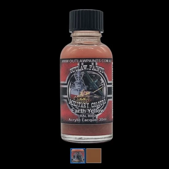 Outlaw Paints 77MIL German Military Colour - #Earth Yellow RAL8002 (30ml, acrylic lacquer)