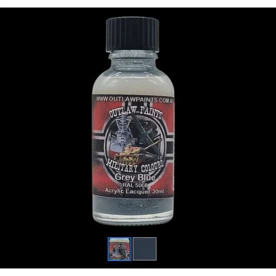 Outlaw Paints 83MIL German Military Colour - #Grey Blue RAL5008 (30ml, acrylic lacquer)