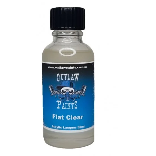 Outlaw Paints CC001 Clear Coat - Acrylic Lacquer Flat (30ml)