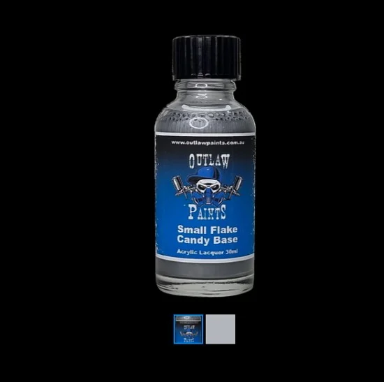 Outlaw Paints CCC001 Acrylic Lacquer Paint - Candy Colour Small Flake Candy Base (30ml)