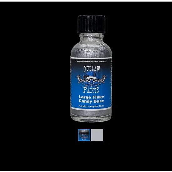 Outlaw Paints CCC003 Acrylic Lacquer Paint - Candy Colour Large Flake Candy Base (30ml)