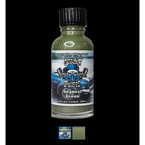 Outlaw Paints MC033 Acrylic Lacquer Paint - Seamist Green (30ml)