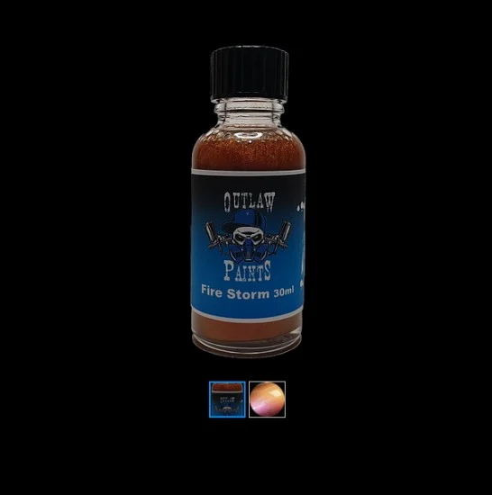 Outlaw Paints PE002 Acrylic Lacquer Paint - Pearls & Effects Colour Fire Storm (30ml)