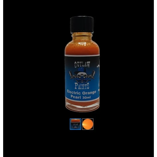 Outlaw Paints PE005 Acrylic Lacquer Paint - Pearls & Effects Colour Electric Orange Pearl (30ml)