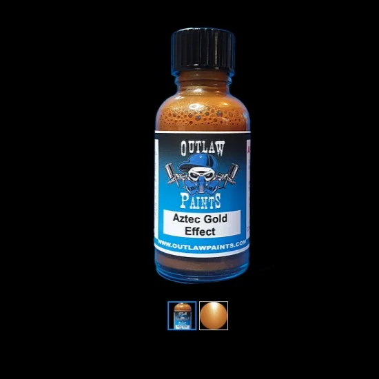 Outlaw Paints PE006 Acrylic Lacquer Paint - Pearls & Effects Colour Aztec Gold Effect (30ml)