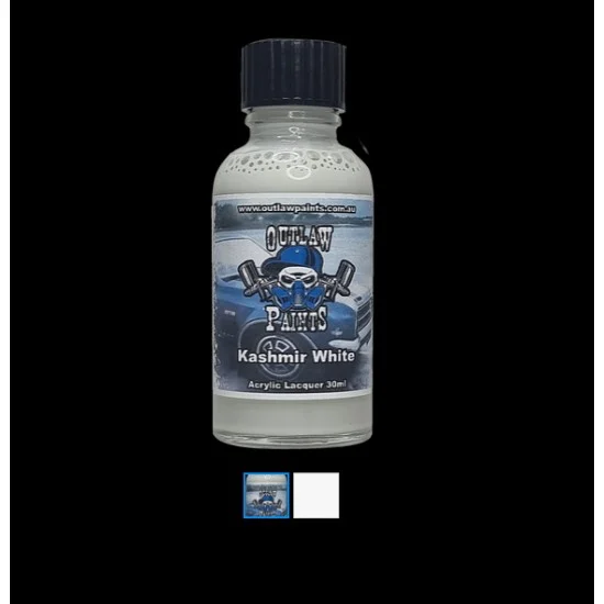 Outlaw Paints SC0061 Acrylic Lacquer Paint - Solid Colour Kashmir White (30ml)