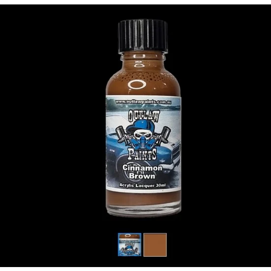 Outlaw Paints SC0089 Acrylic Lacquer Paint - Cinnamon Brown (30ml)