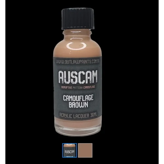 Outlaw Paints SC0091 Acrylic Lacquer Paint - AUSCAM Camouflage Brown (30ml)