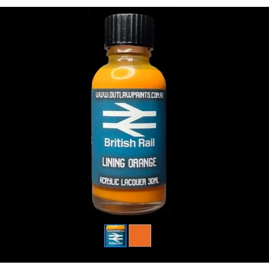 Outlaw Paints SC0133 Acrylic Lacquer Paint - Solid Colour Lining Orange (30ml)