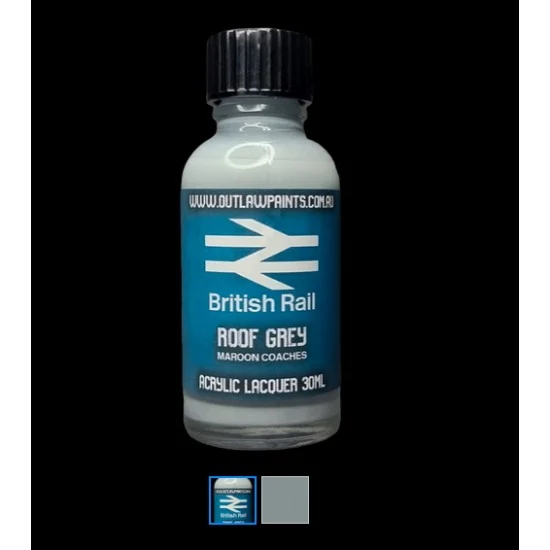 Outlaw Paints SC0135 Acrylic Lacquer Paint - Solid Colour Roof Grey Maroon Coaches (30ml)