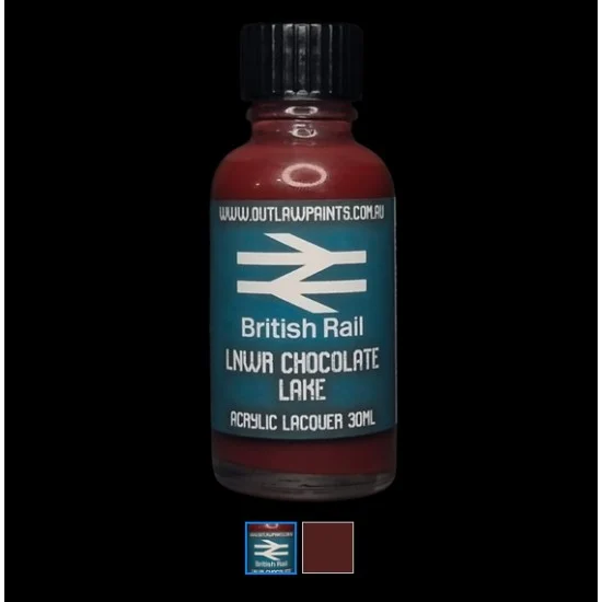Outlaw Paints SC0141 Acrylic Lacquer Paint - Solid Colour LNWR Chocolate Lake (30ml)