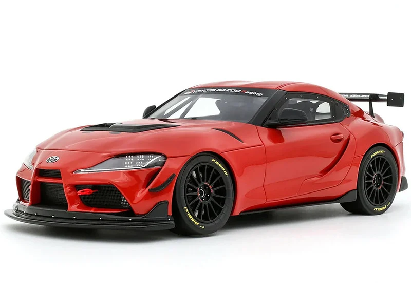 2023 Toyota Supra GT4 100 Edition Plasma Orange Metallic Limited Edition to 999 pieces Worldwide 1/18 Model Car by Otto Mobile - Toyota Models