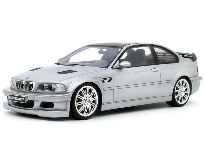 2001 BMW E46 M3 GTR Street Titan Silver Metallic 1/18 Model Car by Otto Mobile - BMW Models